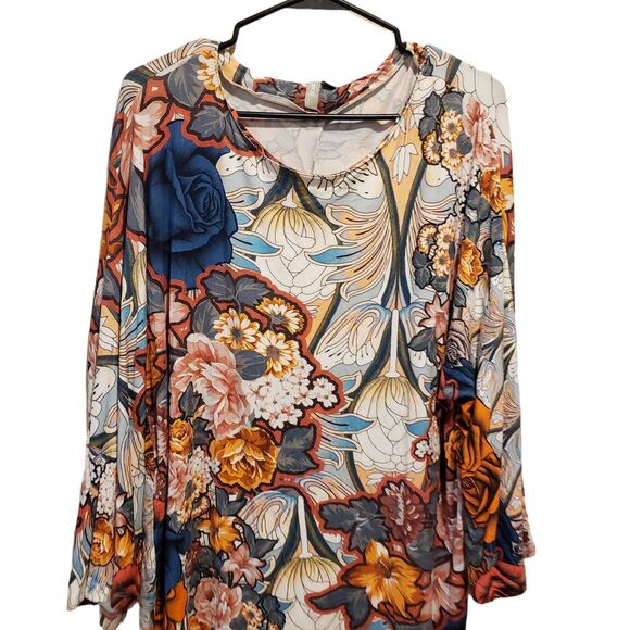 ASOS DESIGN Red Mini Dress Mixed Floral Print Lace Blouson Sleeve Womens Size 14 - Picture 2 of 11